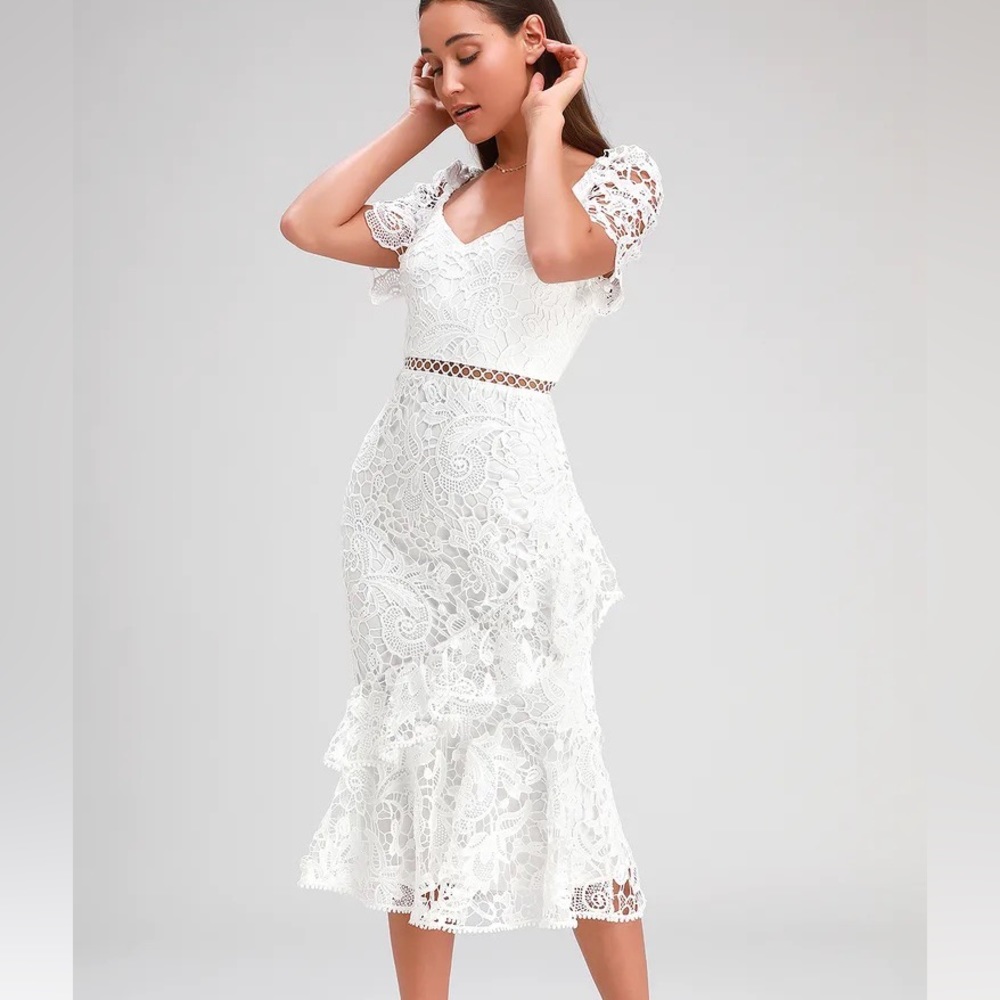 Lulus briarwood white dress